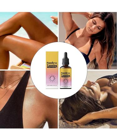 Sunless tanning drops to drink naturally increases melanin improving natural skin. 60ml/bottle of sunless tanning - Buy Online on GoSupps.com