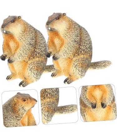 OUNONA 4 Pcs Animal Model Mini Resin Animals Decor Miniature Groundhog Figure Mini Figurine Mini Top Hat Groundhog Stuffed Animal Kids Toys Desk Trinkets Plastic Child Rabbit Bonsai As Shownx2pcs 6x6cmx2pcs - Buy Online on GoSupps.com