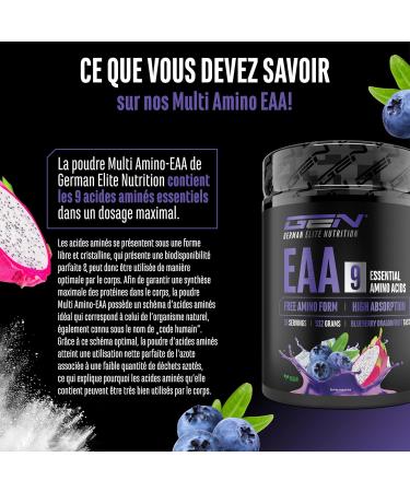  GEN GERMAN ELITE NUTRITION EAA Powder 532g (38 servings) - The 9 essential amino acids including histidine & BCAAs - Human Code formula - Very good so - Buy Online on GoSupps.com