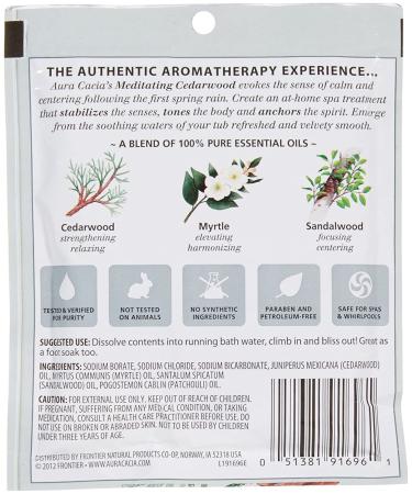 Aura Cacia Cedarwood Aromatherapy Mineral Bath â€“ 2.5 oz | Relax & Meditate - Buy Online on GoSupps.com