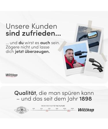 Wittkop Bike Mirror - Large HD Field of Vision | 360 Rotating & Foldable | Durable Convex Rear View Mirror for Bicycles & E-Bikes | Left Handlebar Assembly - Buy Online on GoSupps.com