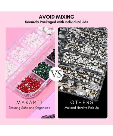 Makartt Rhinestone Glue Kit - Strong Adhesive Gel for Nail Art with Tweezer, Gemstones, and 8ml Crystal Stones - Buy Online on GoSupps.com