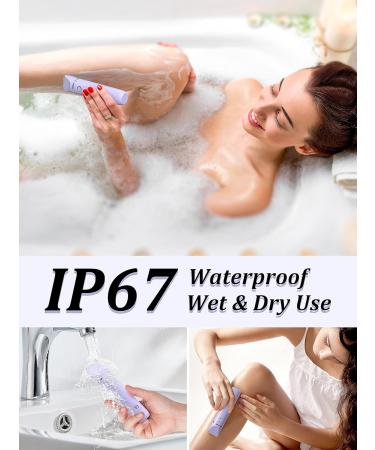 Cayzor Intimrasierer for Women - Waterproof 2 in 1 Wireless Razor for Intimate & Face Hair Removal - Painless & Suitable for Legs & Armpits - Purple - Buy Online on GoSupps.com