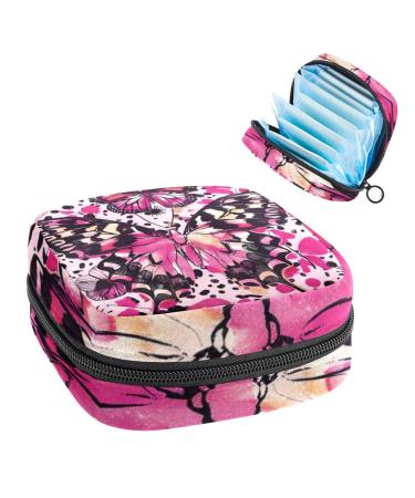 MUOOUM menstrual pad bag zipper women's binding pocket tampons collecting bags for women and girls (skull player) color 10 4.7x6.6x6.6 in/12x17x17 cm