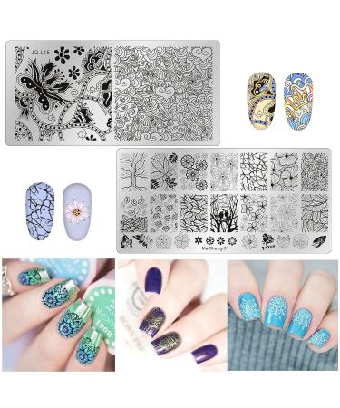 Niceneeded 5Pcs Nail Art Stamps - Flower & Leaf Stamp Kit for DIY Nail Decoration | Perfect for Women & Girls - Buy Online on GoSupps.com