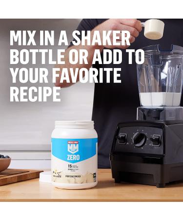 Muscle Milk Zero Protein Powder Vanilla Cr me 1.85lb | 15g Protein, Zero Sugar, 100 Calories | NSF Certified for Sport | Packaging May Vary - Buy Online on GoSupps.com