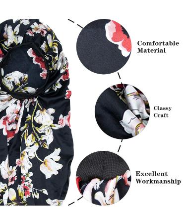 LIIBOT Long Silk-Satin Bonnet for Women - 2 PCS Large Night Cap for Curly Hair | Multicolor Sleep Cap for Dreadlock Braid Styles - Buy Online on GoSupps.com