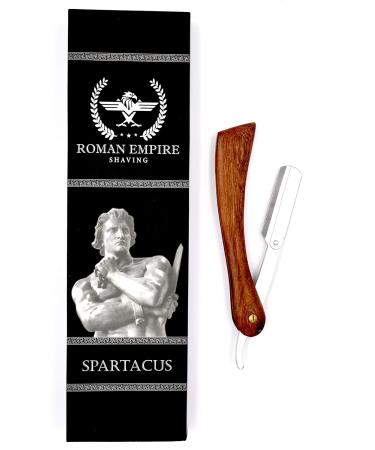 Roman Empire Shaving Spartacus Razor | Professional Men's Razor for Beard & Mustache | 100 Derby Blades Included - Buy Online on GoSupps.com