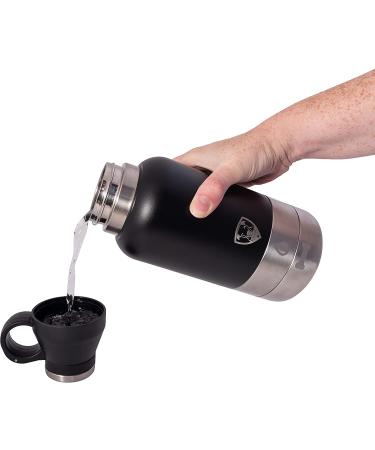 RUFF PUPS 32oz Stainless Steel Dog Water Bottle with Attached Bowls - Vacuum Insulated, Leak Proof for Travel & Outdoor Activities - Buy Online on GoSupps.com