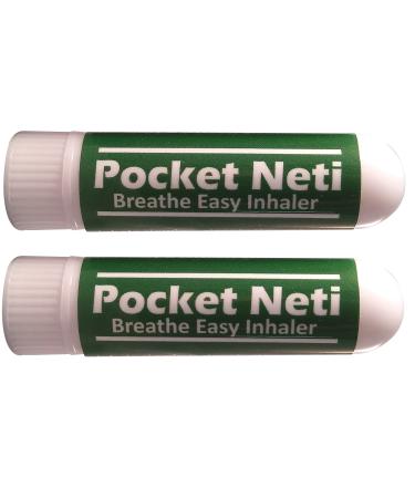Pocket Neti Breathe Easy Himalayan Salt Aromatherapy Sinus Inhaler 2 Pack with Essential Oils.