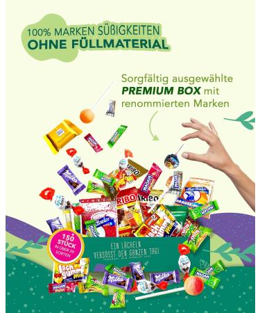 Premium Sweets Box (150 Pieces) - Perfect Gift for Kids' Birthdays Pi ata Filling & Candy Bar (XXL Naschbox) - Buy Online on GoSupps.com