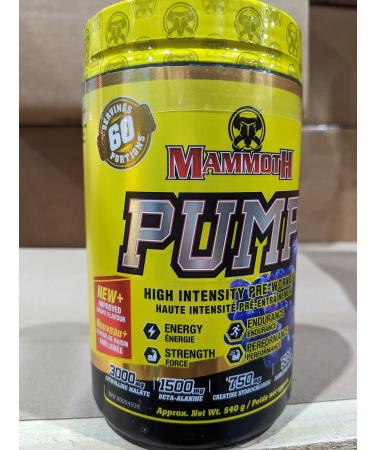 MAMMOTH PUMP Pre Workout Powder Superior Muscle Pumps Increase Strength & Endurance Explosive Power & Energy Supplement Heightened Focus Quick Recovery Reduced Soreness (60 Serves Purple Rain Grape) Purple Rain Grape 60 Serves - Buy Online on GoSupps.com