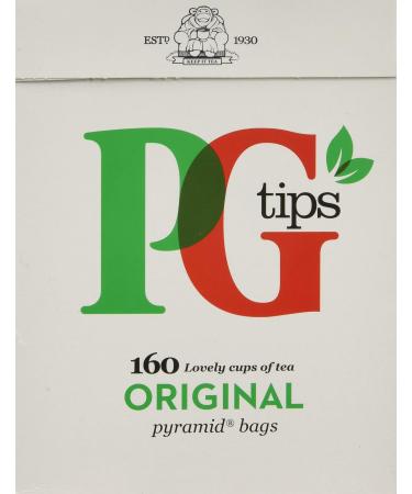 Brooke Bond Pg Tips Pyramid Tea Bag 160 Count Boxes 160 Count (Pack of 1)