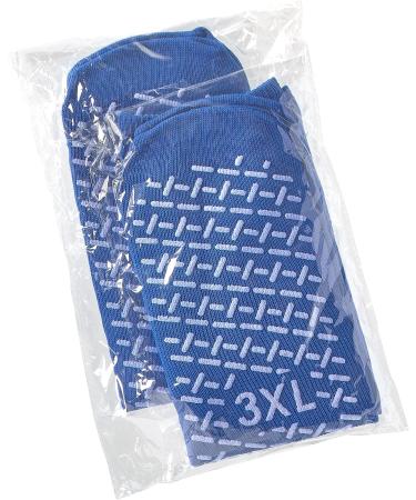 Bariatric Non Skid Slipper Socks (3pk) Size 3X Large Blue - Pack of 3 - Buy Online on GoSupps.com