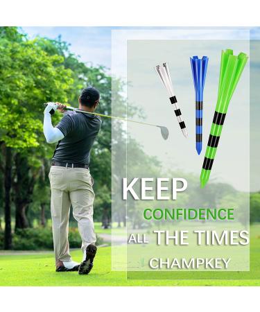 CHAMPKEY Premium 5 Prongs Golf Plastic Tees (75 Pack) - Reduce Friction & Side Spin | Mixed Color 3-1/4 - Buy Online on GoSupps.com