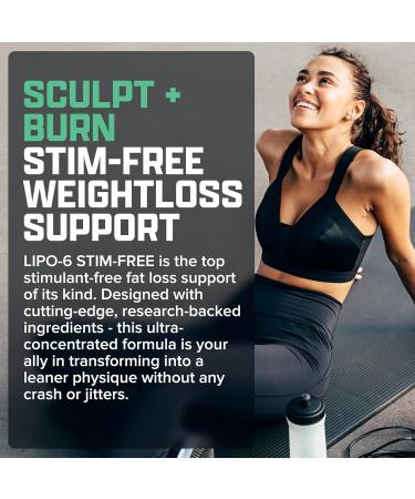 Nutrex Research LIPO SIX Stim-Free Metabolism & Appetite Support Supplement Reduce Hunger | Non-Stimulant Weight Management Supplement for Women and Men 60 Servings - Buy Online on GoSupps.com