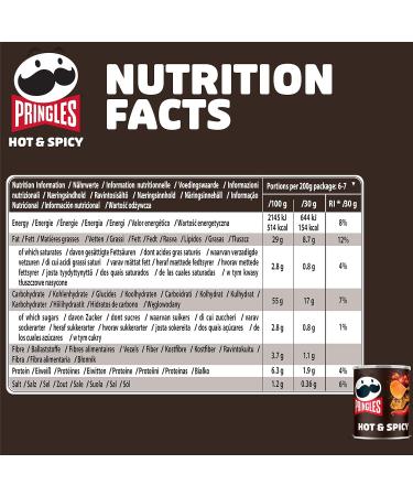 Pringles Hot & Spicy (12 x 40g) - Irresistible Snack Classic | Extra Sharp Chips with Hot Pepper Taste | International Shipping Available - Buy Online on GoSupps.com
