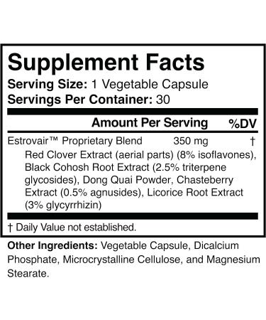 Estrovair Menopause Support Supplement - Natural, Non-GMO, Vegan & Gluten-Free - Buy Online on GoSupps.com