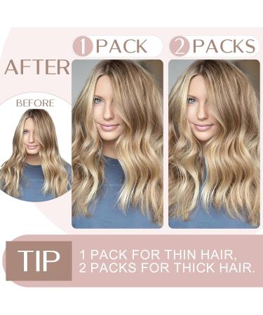 20 inches SEGO One Piece Clip in Remy Real Hair Extensions Human Hair THICK #12/613 Golden Brown&Bleach Blonde Hairpieces for Women 3/4 Full Head Straight (95g) - Buy Online on GoSupps.com