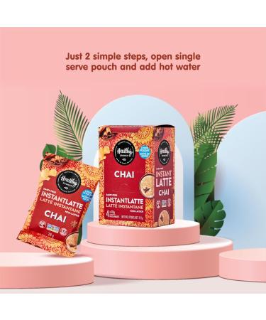 Healthy Crunch Instant Latte - Chai Latte - 2 Units x 112g - Gluten-Free Tree Nut-Free Peanut-Free Facility - Our School Approved - Safe For Allergies - Perfect For Quick Delicious Drinks Anytime - Buy Online on GoSupps.com