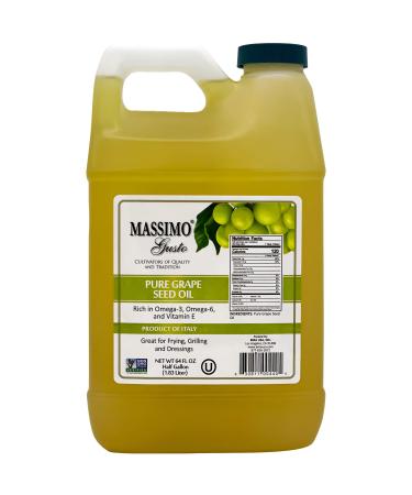 Massimo Gusto Food Service - Grape Seed Oil - 1/2 Gallon (64 FL OZ) 64 Fl Oz (Pack Of 1)
