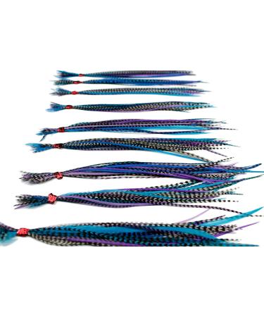 Feather Hair Extensions: One Fine Day Feathers 25 Real 7-9 inch Short Skinny + Rings/Loop (Starlight) - Buy Online on GoSupps.com