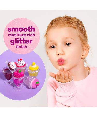 Expressions 10pc Ice Cream Sundae Lip Gloss Collection | Kids Makeup Set | Glittery Dessert Flavored Gloss - Buy Online on GoSupps.com