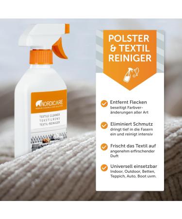 Nordicare Upholstered Cleaner Spray 500ml | Effective Stain Remover for Sofa Auto & Textiles | Carpet & Upholstery Cleaner - Buy Online on GoSupps.com