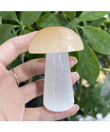 Home Decoration Natural Selenite Crystal Quartz Polished Mushroom Reiki Gypsum Crafts Decoration Stones 1 piece - Buy Online on GoSupps.com