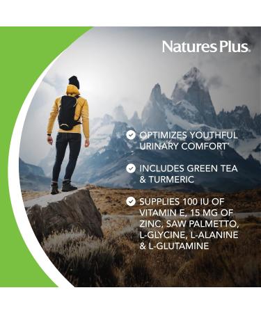 NaturesPlus AgeLoss Prostate Support - 90 Capsules - with Zinc Lycopene Vitamin E Pumpkin Seed & Saw Palmetto - Vegetarian Gluten Free - 30 Servings - Buy Online on GoSupps.com