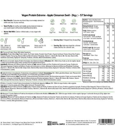 The Protein Works Vegan Protein Extreme - 29g Plant-Based with Added Vitamin Blend | 57 Servings | Apple Cinnamon Swirl | 2kg - Buy Online on GoSupps.com