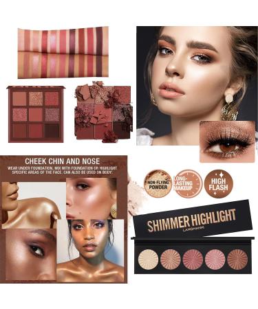 All-In-One Makeup Kit MKNZOME Complete Makeup Gift Set Full Kit Combination with Eyeshadow Lipstick Concealer etc Essential Starter Bundle for Women Pro Multi-uses Beauty Cosmetic Set with Gift Box KIT113 - Buy Online on GoSupps.com