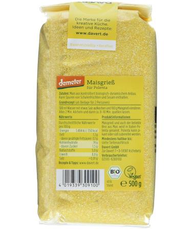 Davert Corn Semolina Polenta Gluten-Free | Pack of 8 (8 x 500g) - Buy Online for Fast International Shipping - Buy Online on GoSupps.com