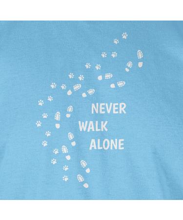 Shop Shirtracer Women's Shirt - Perfect Gift for Dog Owners | Never Walk Alone Paw Prints - Light Blue XL - Buy Online on GoSupps.com