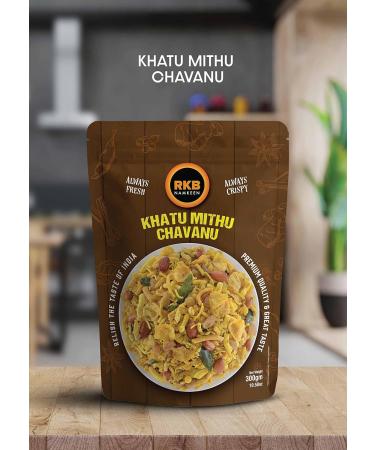 PoundVeg Indian Snacks Selection RKB Khatu Mithu Chavanu Fulwadi and Bombay Bhel Sing Bhujiya x 4x 300g Zip Locked Bags - Buy Online on GoSupps.com