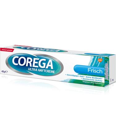 Corega"Ultra Haftcreme Frisch" Denture Adhesive Cream Fresh 40 g Double Pack - Buy Online on GoSupps.com