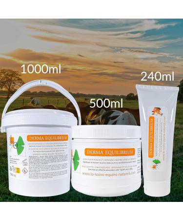 Derma Equilibrium - Natural Treatment for Dermatitis in Horses - With Plants Calendula Lavender Cade - Anti-itching (Derma Equilibrium 500mL) - Buy Online on GoSupps.com