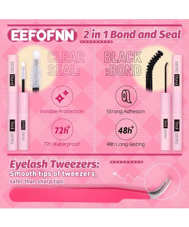 Eefofnn DIY Fluffy Mink Lash Extension Kit - 50D Eyelash Clusters Natural Volume Bond & Seal Tweezers 10-18MM Perfect for Beautiful Lashes - International Shipping Available - Buy Online on GoSupps.com