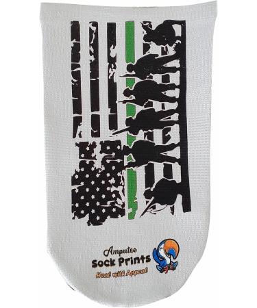 Distressed Flag Amputee Stump Sock - Light Grey 3Ply | Heal with Appeal - Buy Online on GoSupps.com