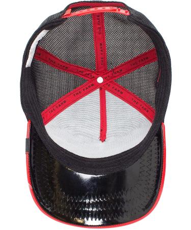 Goorin Bros. The Farm Unisex High Shine Faux Leather Snapback Trucker Hat in Black - Goaty McGoatface - Buy Online on GoSupps.com