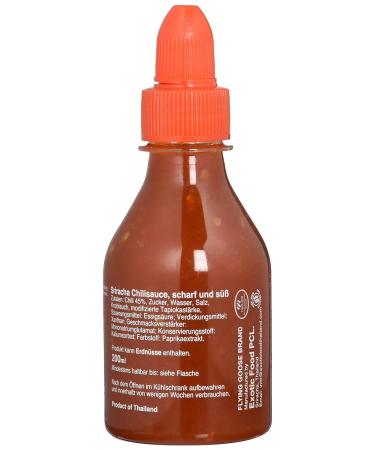 Flying Goose Sriracha Chili Sauce - Spicy & Sweet Orange Cap Thai Hot Sauce 3 Pack (3 x 200 ml) - International Shipping Available - Buy Online on GoSupps.com