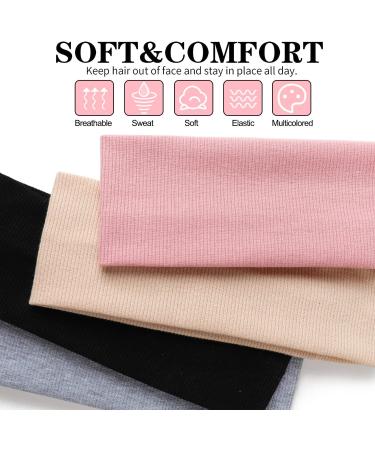 DRWSSR Sports Headbands for Women - Non-Slip Elastic Yoga Headbands (4pcs) - Buy Online on GoSupps.com