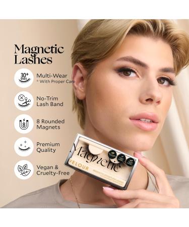 Velour Magnetic Eyelashes - Luxurious & Reusable False Lashes (Opposites Attract) | Vegan All Eye Shapes Wear Up to 30x - Buy Online on GoSupps.com