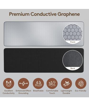 Graphene Grounding Mat for Bed: Indoor Earth Therapy for Better Sleep & Energy Boost Conductive Sleep Pad with Grounded Benefits Wellness Gift Kit for Women (California King) Silver California King - Buy Online on GoSupps.com