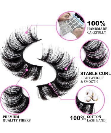 Leipple False Eyelashes 8 Pairs - Professional Reusable 8D Mink Lashes - Waterproof Thick Fluffy Faux Mink Eyelashes | QZ-05 - Buy Online on GoSupps.com