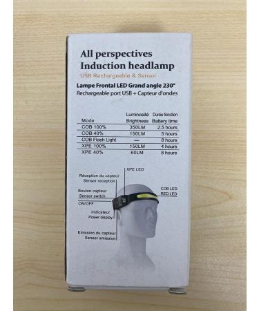 Hyted LED Rechargeable Headlamp - 2 Pack 230 Wide Angle Waterproof with Red Warning Light 6 Light Modes - Ideal for Jogging Fishing and Running - Buy Online on GoSupps.com