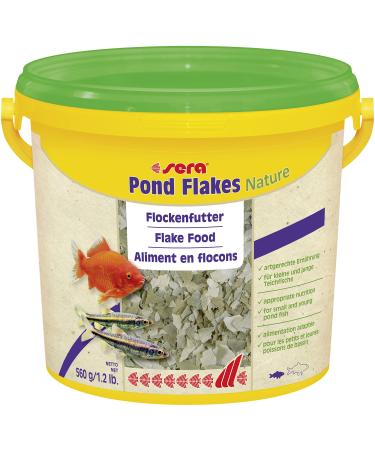 SERA 07075 Pond flakes Nature 3.8 ltr. - The long floating flake food for smaller pond fish pond lining orGoldfish feed 3.8 ml (1 Pack) - Buy Online on GoSupps.com