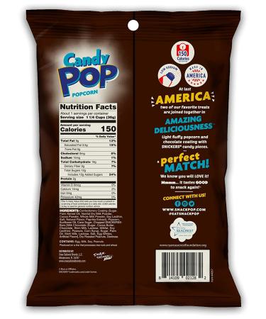 Snack Pop Candy Coated Popcorn Variety Pack with Real Candy Pieces & Chocolate Drizzle - Snickers, Twix, M&M Minis - 16 Count - Buy Online on GoSupps.com