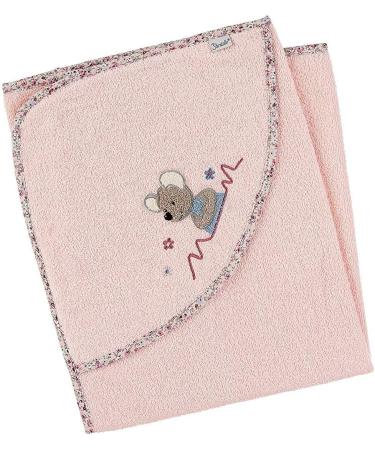 Buy Sterntaler Maus Mabel Hooded Towel for Babies & Kids | Embroidered Bath Towel 80x80 cm | Soft Pink Mouse Design - Buy Online on GoSupps.com