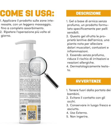 Gel Arnica Montana 98% 250ml | LeniArnica Gel Naturel pour Muscles et Contusions | Peaux Sensibles Sans Parfum Hypoallerg nique Absorption Rapide | Made in Italy - Buy Online on GoSupps.com